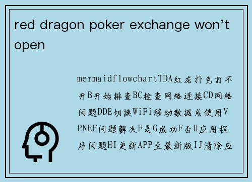 red dragon poker exchange won't open